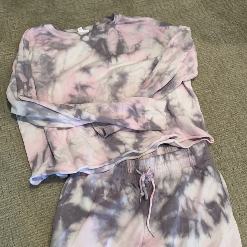 Tie dye matching sweat set